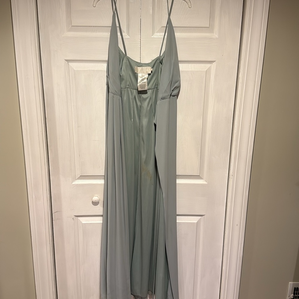 David’s bridal grey-green bridesmaid dress size 6